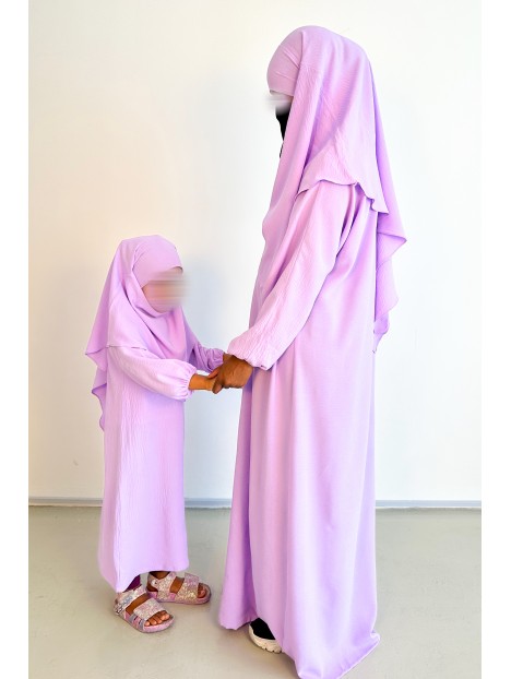 Robe De Prière Abaya Pour Fille – 100% Polyester – Col Rond – Tailles 5-16 Ans – Manches Longues – Idéale Occasions Religieuses Ou Fêtes